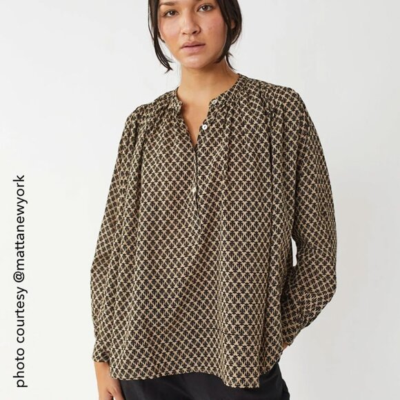 Rustic Red, Geo-Organic Vintage Blouse by Matta NY - Picture 10 of 10